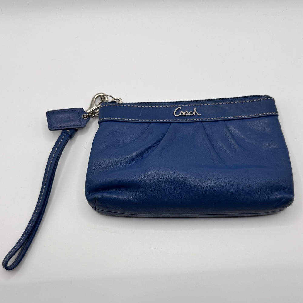 Coach Navy Leather Hobo Bag with Removable Pouch - Picture 7 of 10